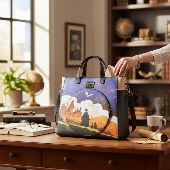 Loungefly Handbags - Harry Potter Hogwarts  Convertible Backpack & Tote Crossbody Bag Loungefly